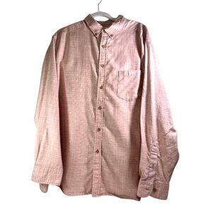 Rowm Mens Shirt Button Down Long Sleeves Pink Checked Size 2XB